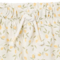 4-Piece Baby Girls Lemon Vines Sleeveless Peplum Tops and Shorts Set