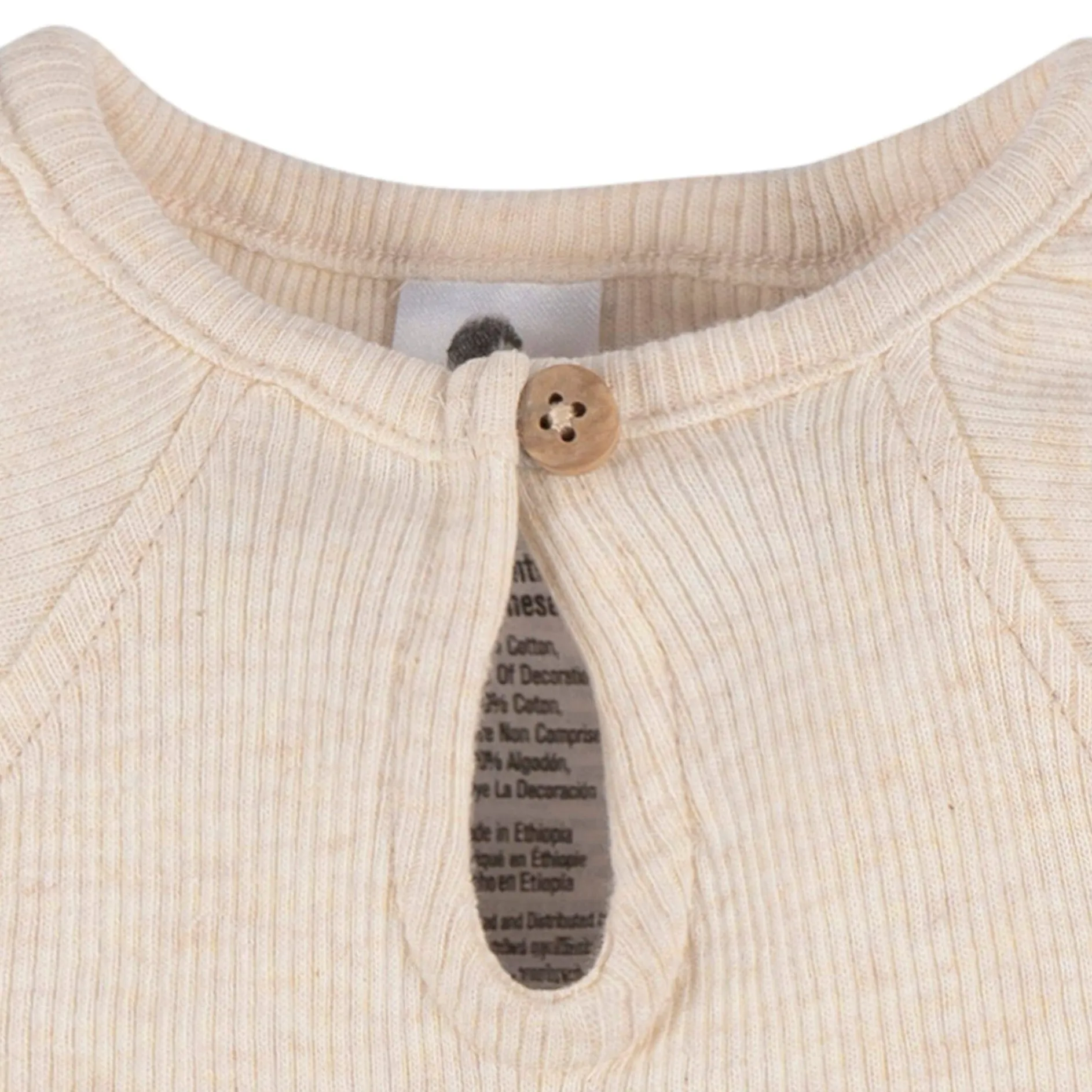 2-Piece Baby Girls Light Oatmeal Heather Bodysuit and Shorts Set
