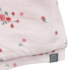 2-Piece Baby Girls Light Pink Floral Ruffled Sleeve Top & Cuffed Shorts Set