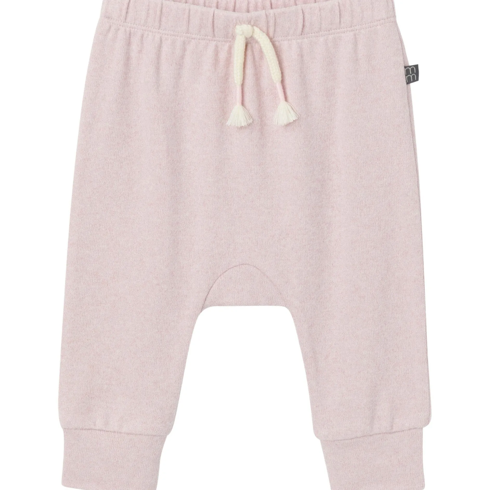 2-Piece Baby Girls Light Pink Hooded Brushed Hacci Set