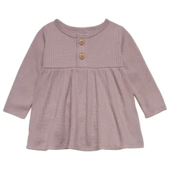 2-Piece Baby Girls Medium Lilac Waffle Dress Set
