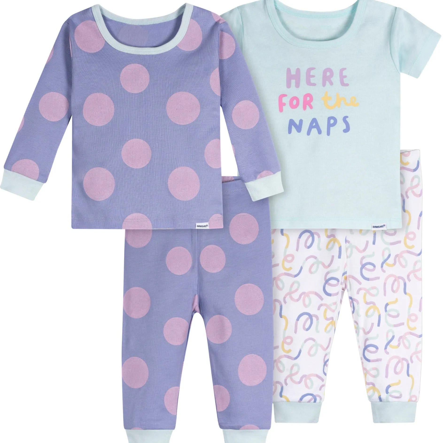 4-Piece Baby Girls Naps Pajamas Sets