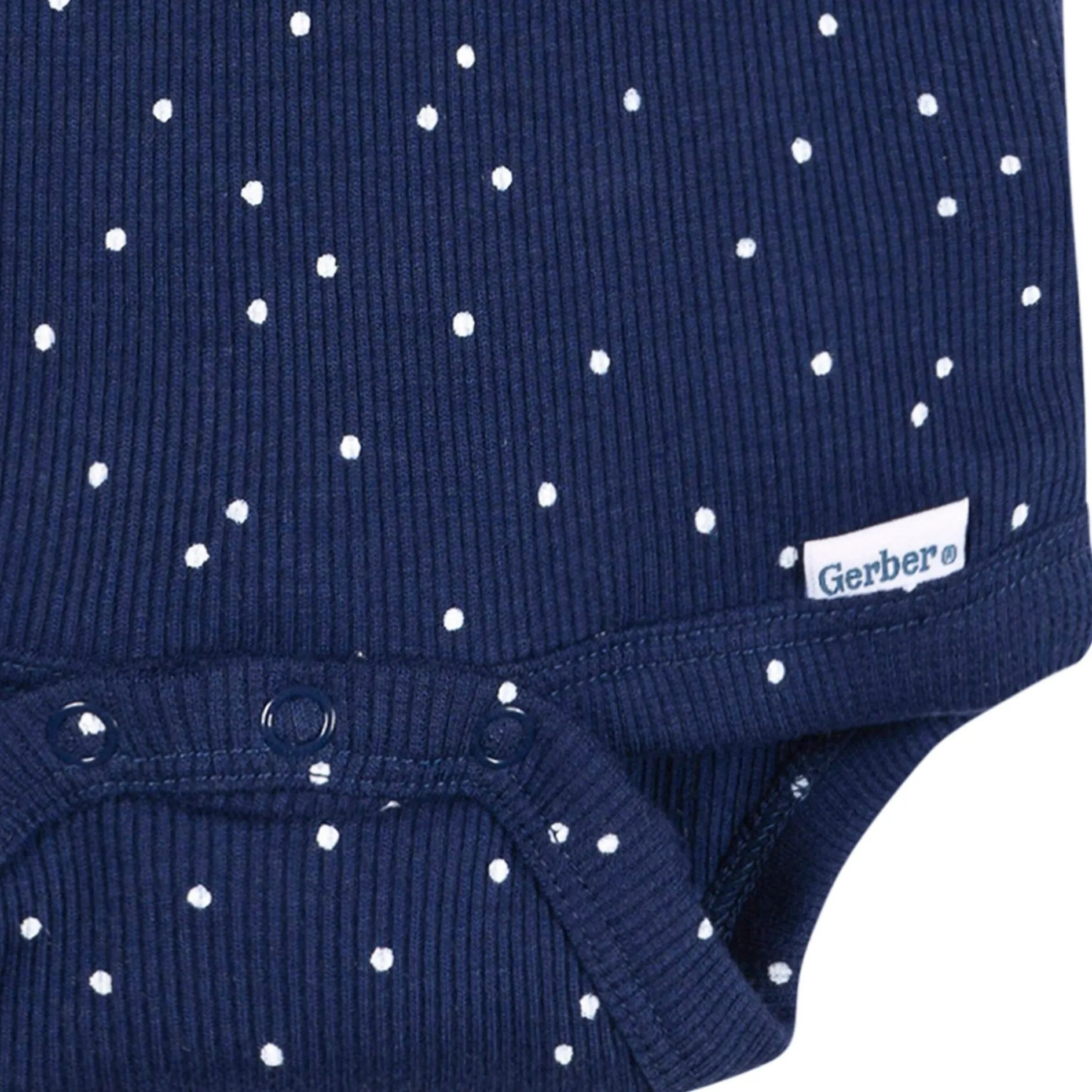 2-Piece Baby Girls Navy Dots Bodysuit & Shorts Set