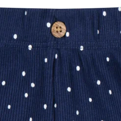2-Piece Baby Girls Navy Dots Bodysuit & Shorts Set