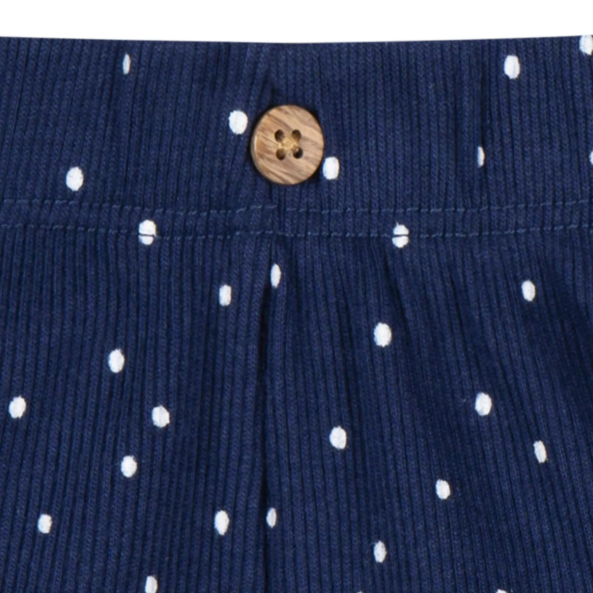 2-Piece Baby Girls Navy Dots Bodysuit & Shorts Set