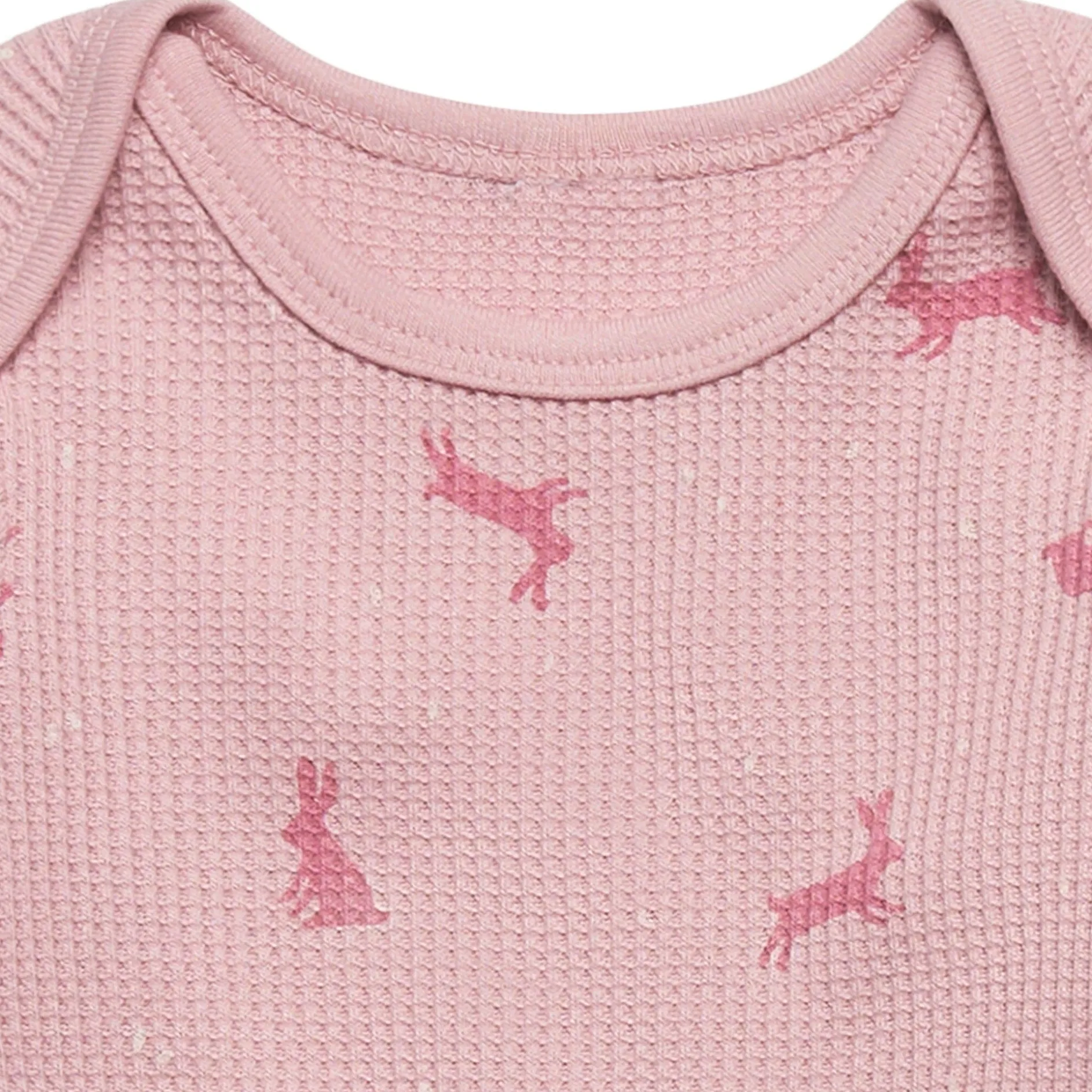 2-Piece Baby Girls Pink Bunnies Bodysuit and Pant Set