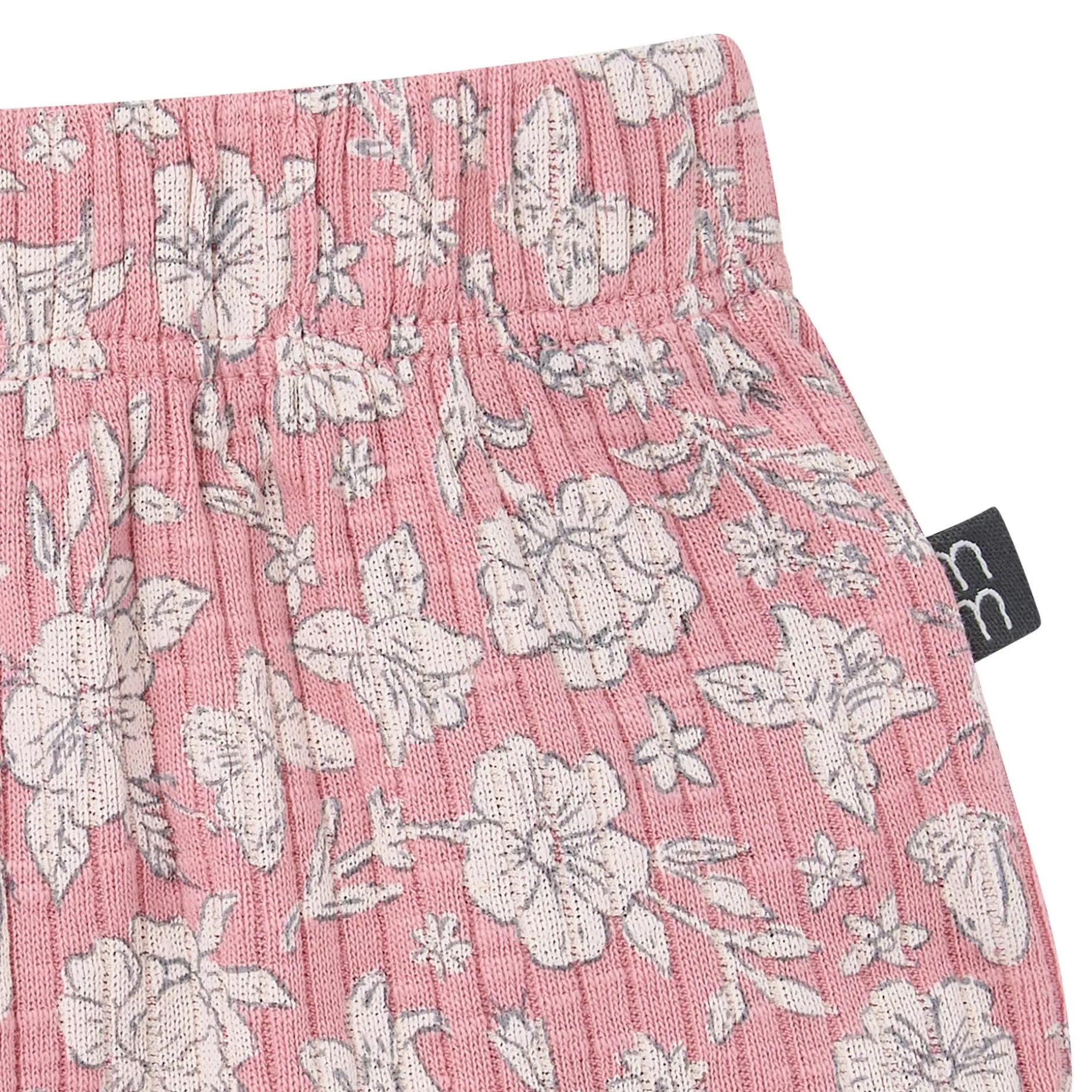 4-Piece Baby Girls Pink Flower Short Sleeve Bodysuits and Shorts Set