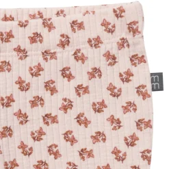 4-Piece Baby Girls Pink Petite Ditsy Henley Ruffle Tops and Pants Set