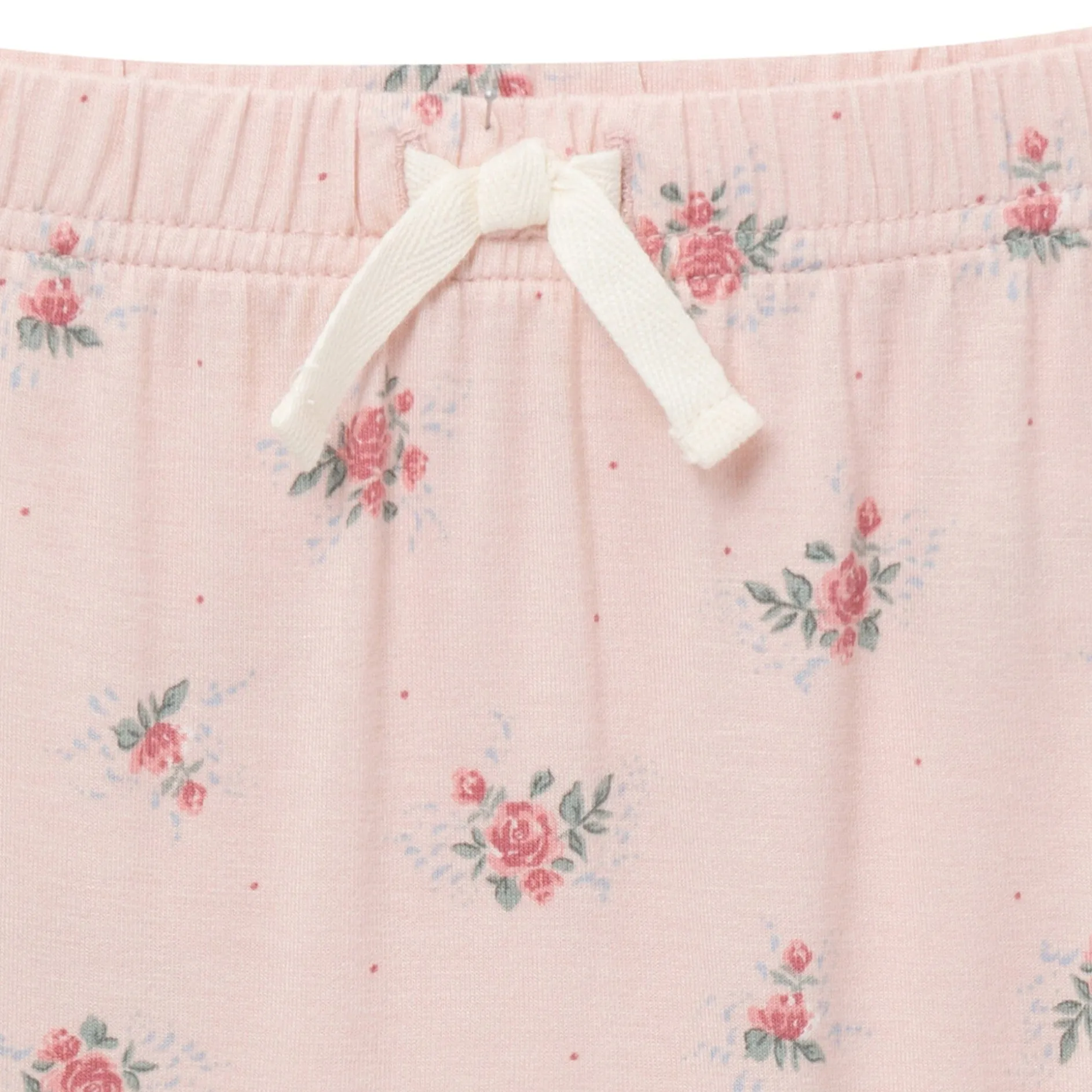 4-Piece Baby Girls Pink Roses Bodysuits and Pants Viscose Set