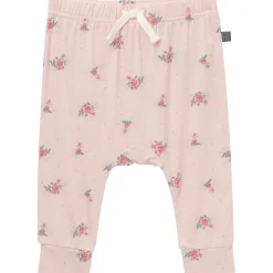4-Piece Baby Girls Pink Roses Bodysuits and Pants Viscose Set