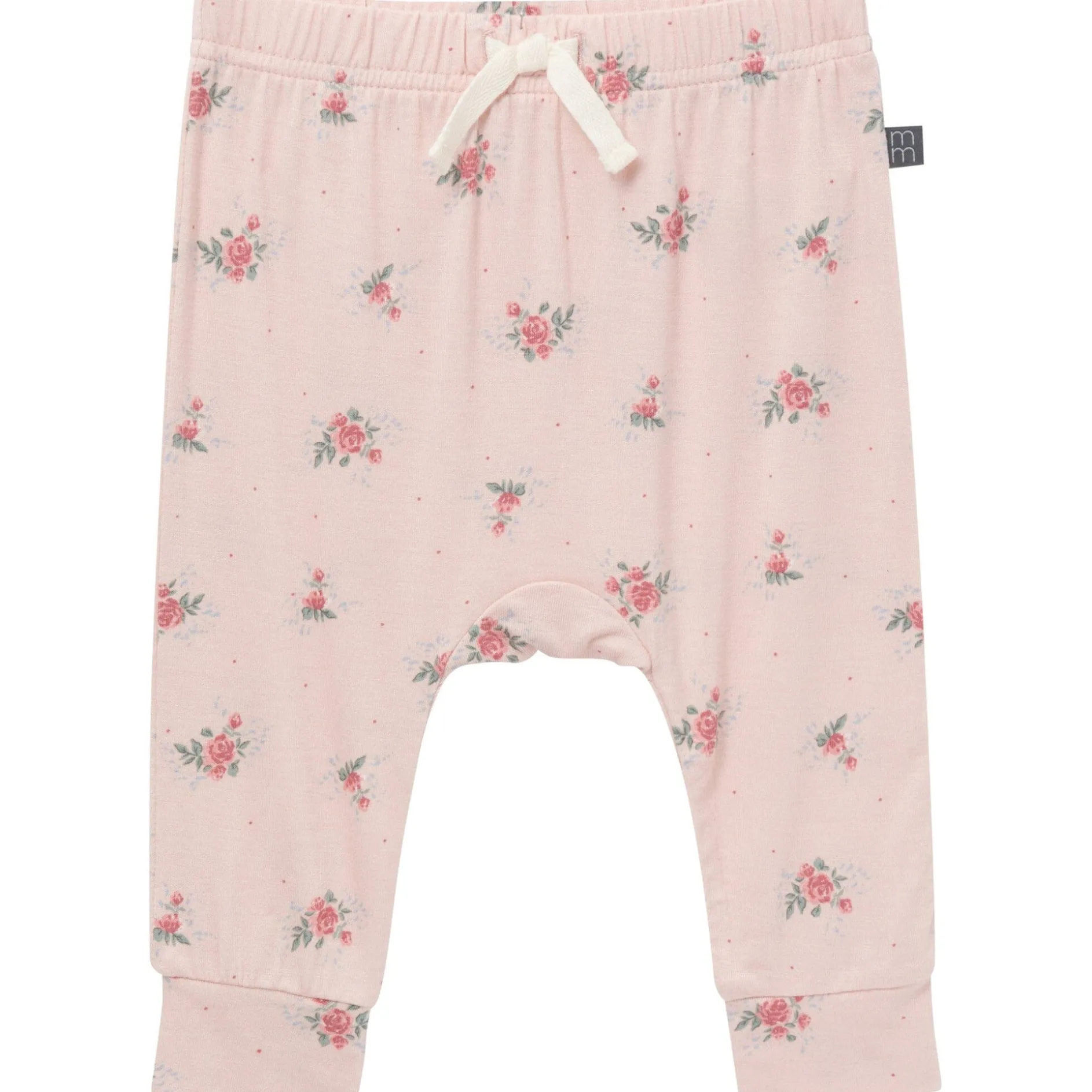 4-Piece Baby Girls Pink Roses Bodysuits and Pants Viscose Set