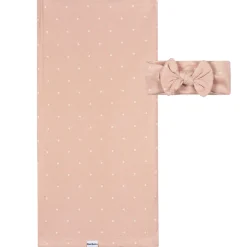 2-Piece Baby Girls Polka Dots Swaddle and Headband Set