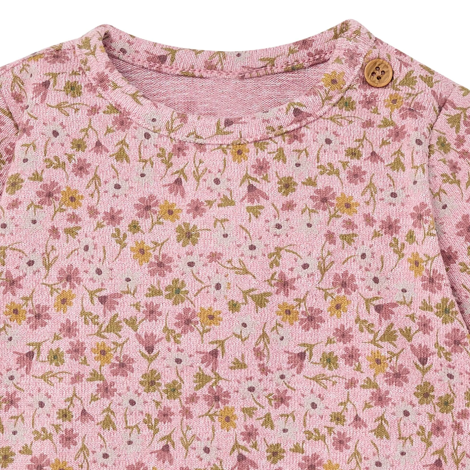 2-Piece Baby Girls Rose Ditsy Floral Hacci Peplum Top and Pants