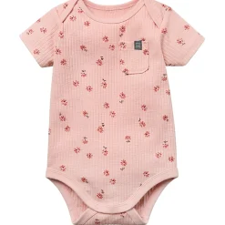 2-Piece Baby Girls Rose Flower Short Sleeve Bodysuit & Pants Set