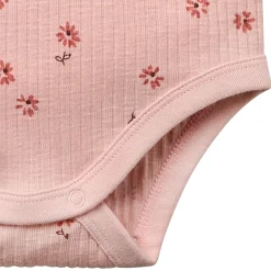 2-Piece Baby Girls Rose Flower Short Sleeve Bodysuit & Pants Set