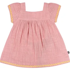2-Piece Baby Girls Rose Pink Dress and Diaper Cover