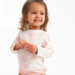2-Piece Baby Girls UPF 50+ Shells Rash Guard & Swim Bottoms Set