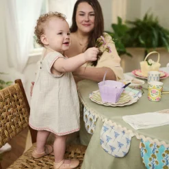2-Piece Baby Girls Warm Grey Dress and Diaper Cover