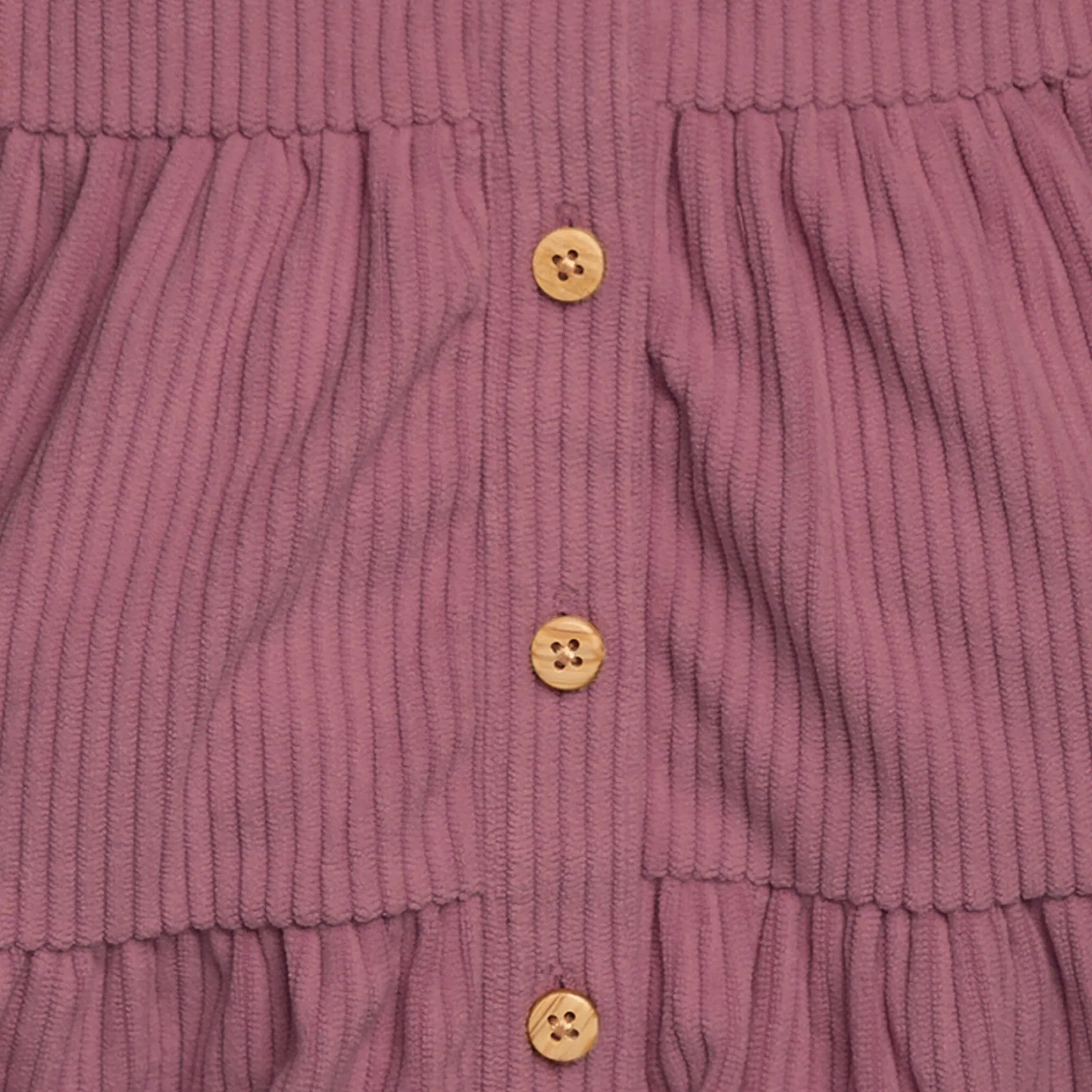 2-Piece Baby Girls Wine Corduroy Dress Set