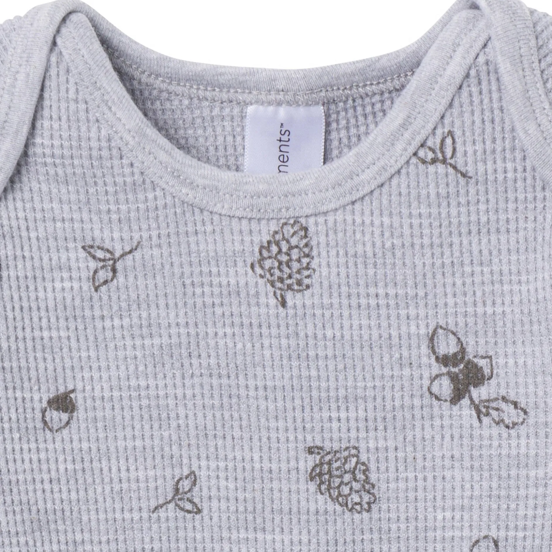 2-Piece Baby Neutral Acorn Grey Heather Bodysuit and Pant Set