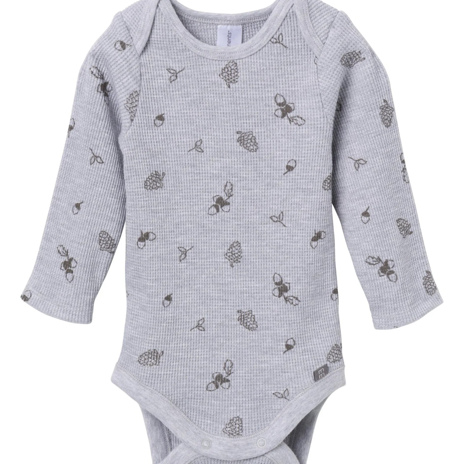 2-Piece Baby Neutral Acorn Grey Heather Bodysuit and Pant Set