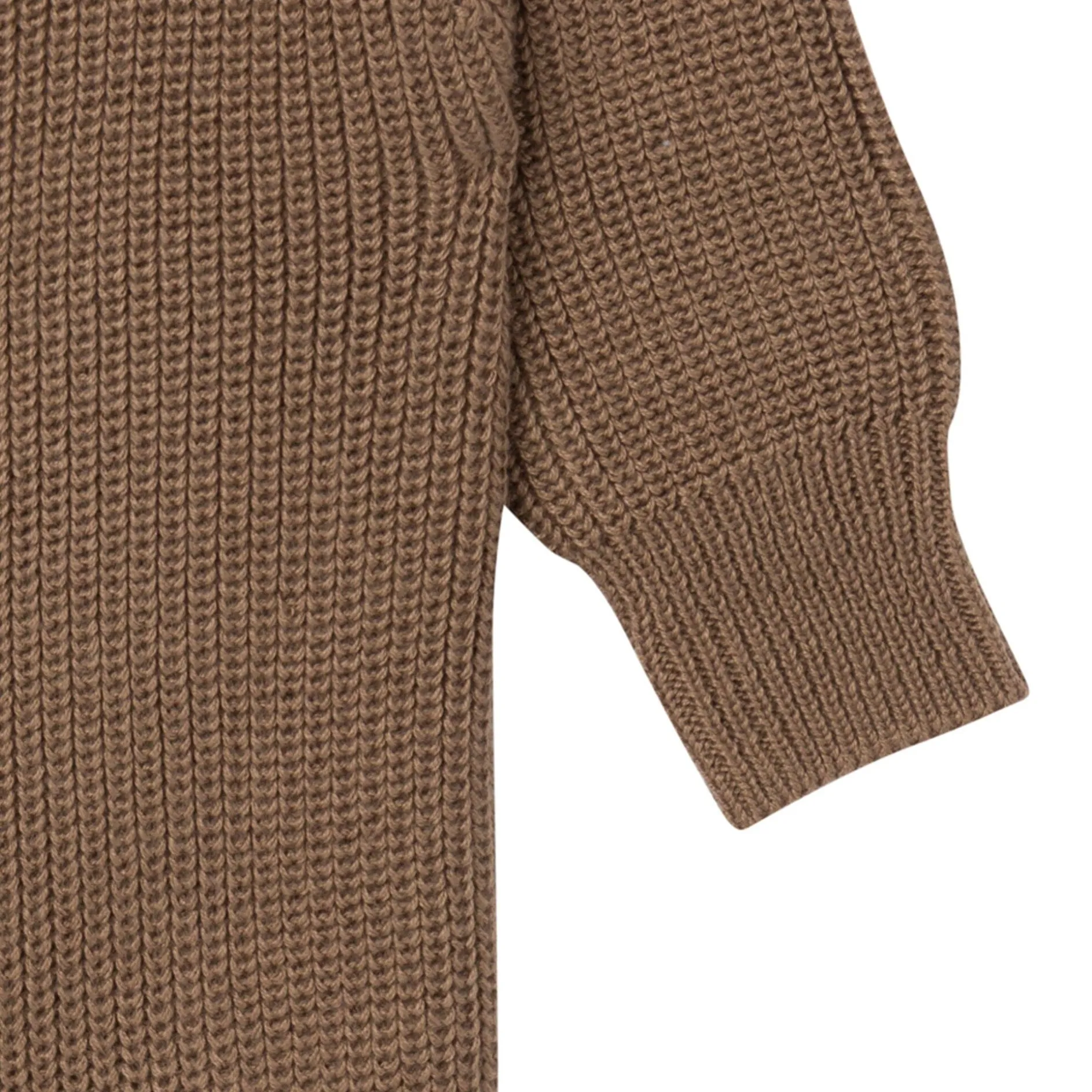 2-Piece Baby Neutral Brown Sweater Romper & Hat Set