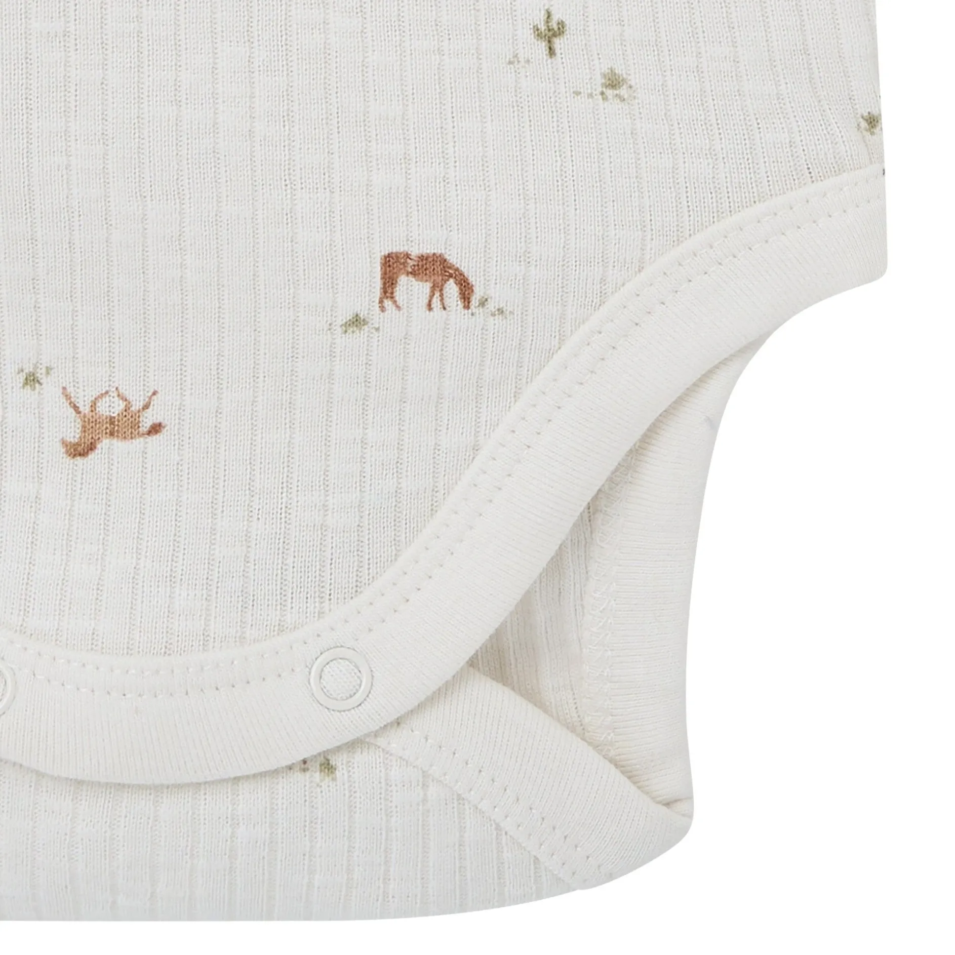 4-Piece Baby Neutral Horse Barn Short Sleeve Bodysuits and Shorts Set