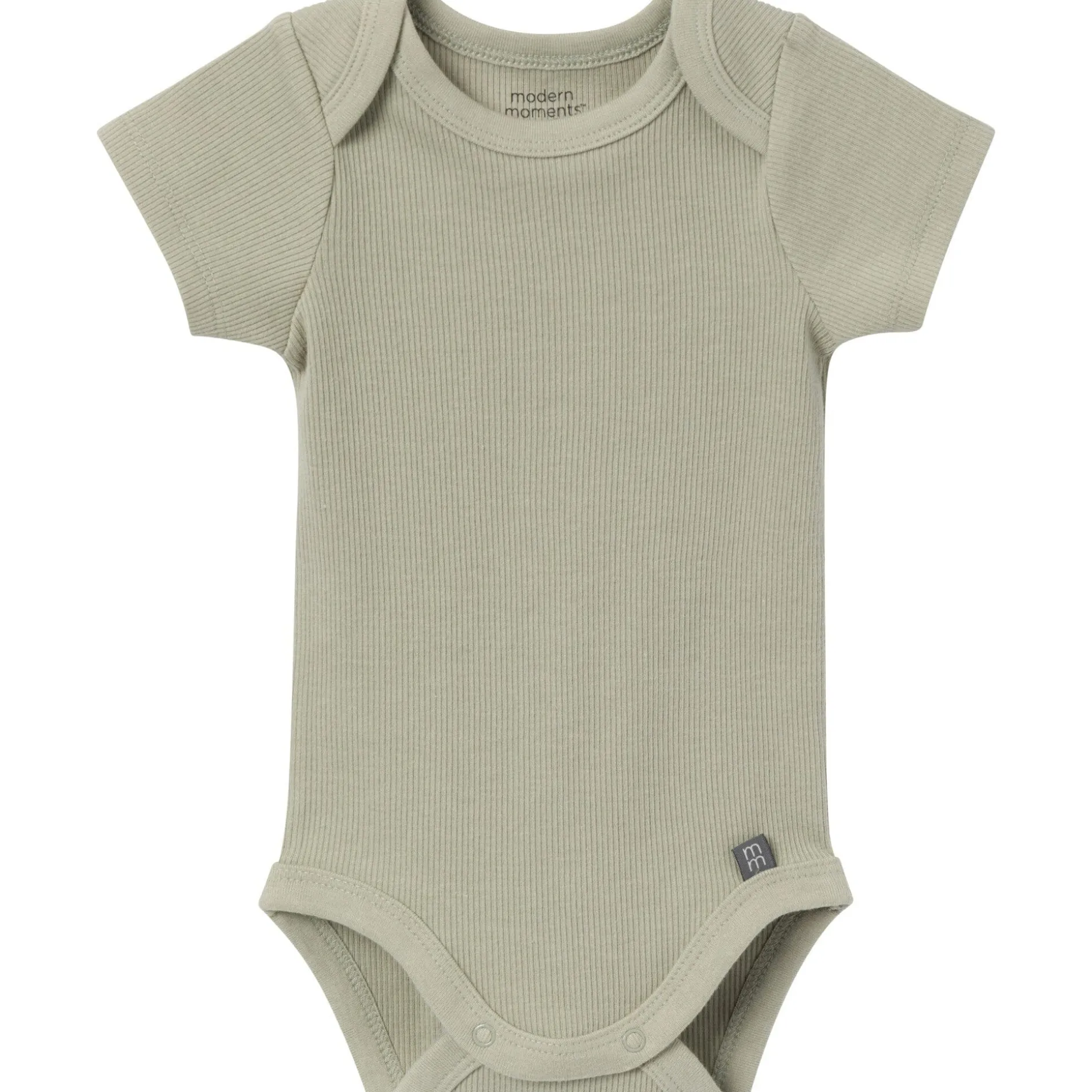 4-Piece Baby Neutral Ivory Mini Island Short Sleeve Bodysuits and Shorts Set