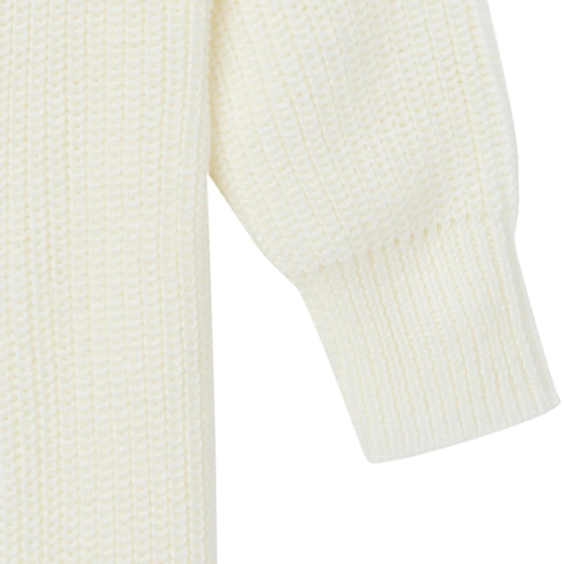 2-Piece Baby Neutral Ivory Sweater Romper & Hat Set