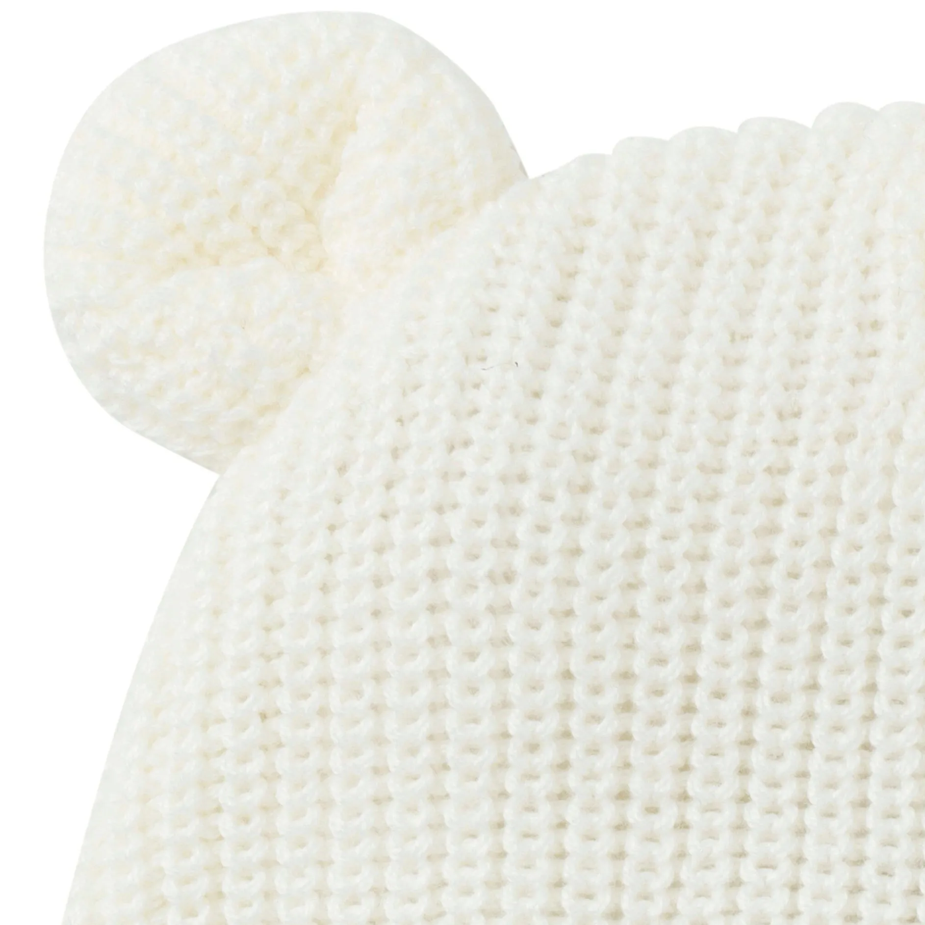 2-Piece Baby Neutral Ivory Sweater Romper & Hat Set