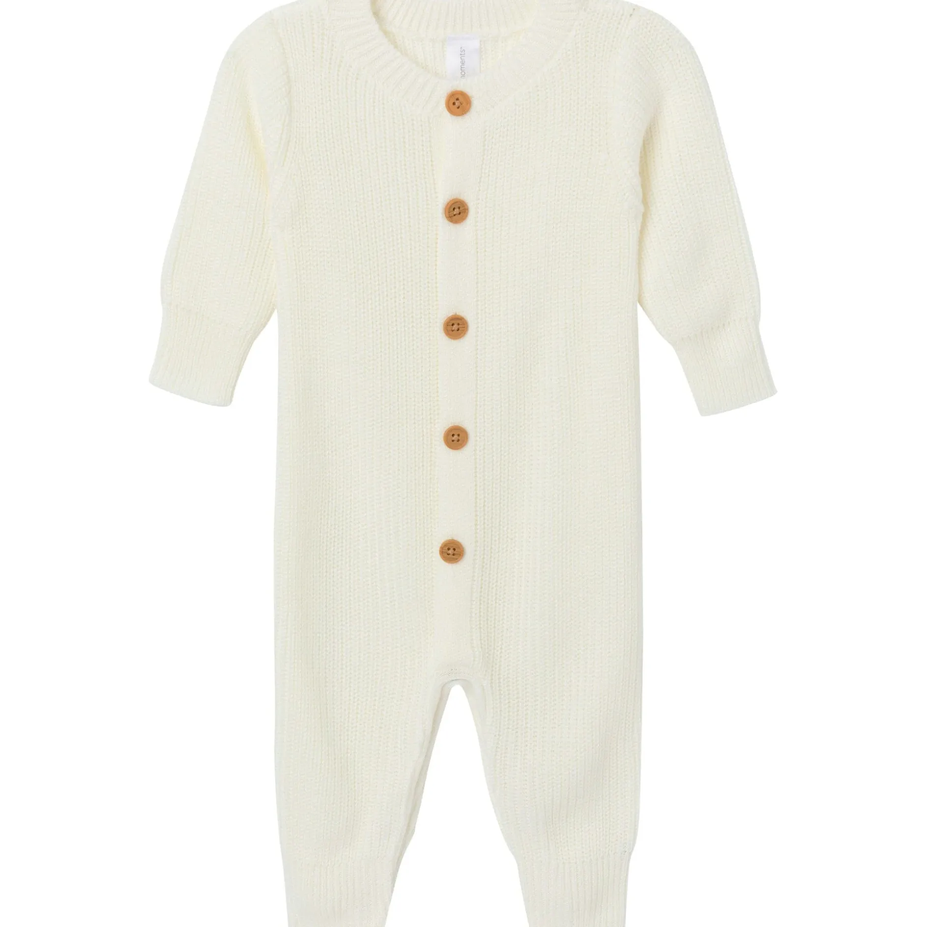 2-Piece Baby Neutral Ivory Sweater Romper & Hat Set