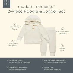2-Piece Baby Neutral Lt Tan Hoodie and Pant Set