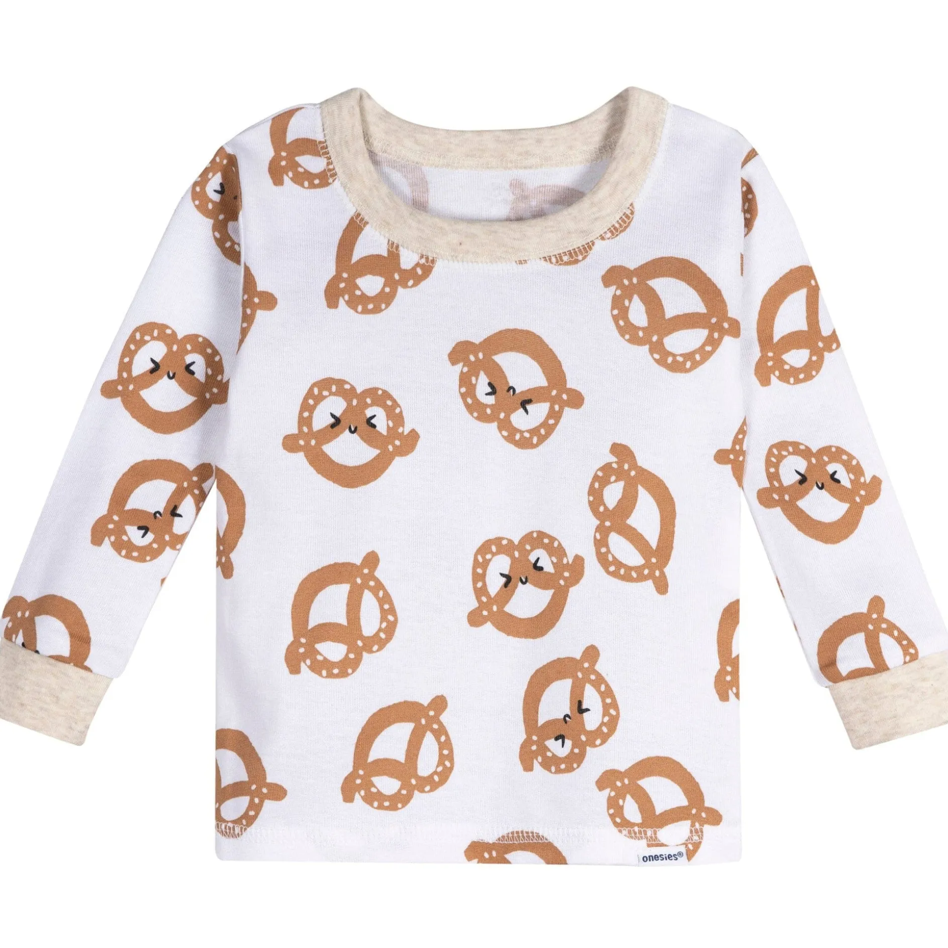 4-Piece Baby Neutral Pretzels Pajamas Sets
