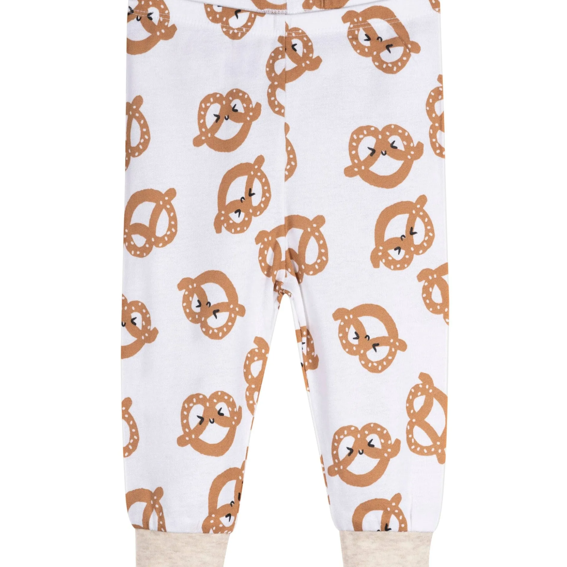 4-Piece Baby Neutral Pretzels Pajamas Sets
