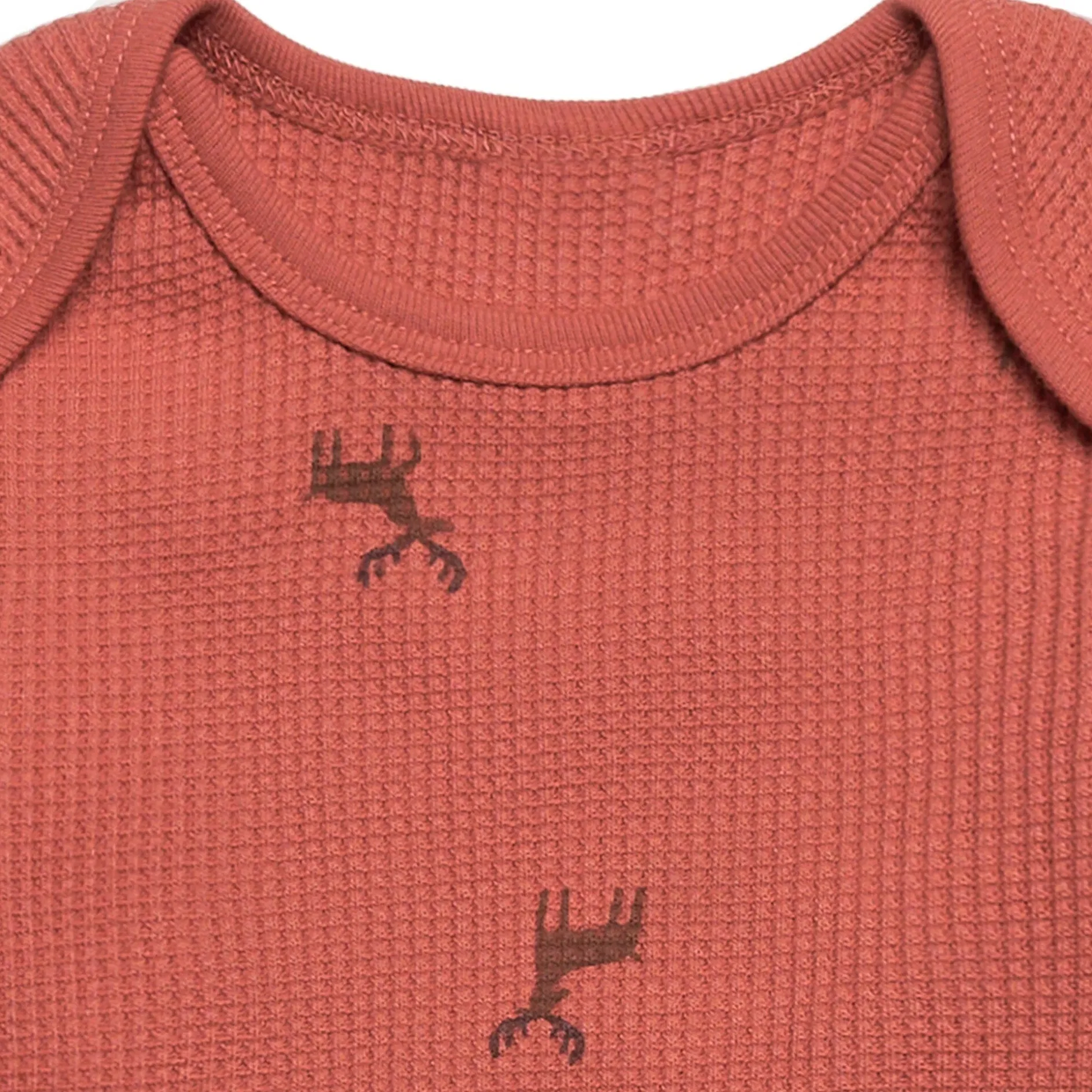 2-Piece Baby Neutral Red Moose Bodysuit and Pant Set