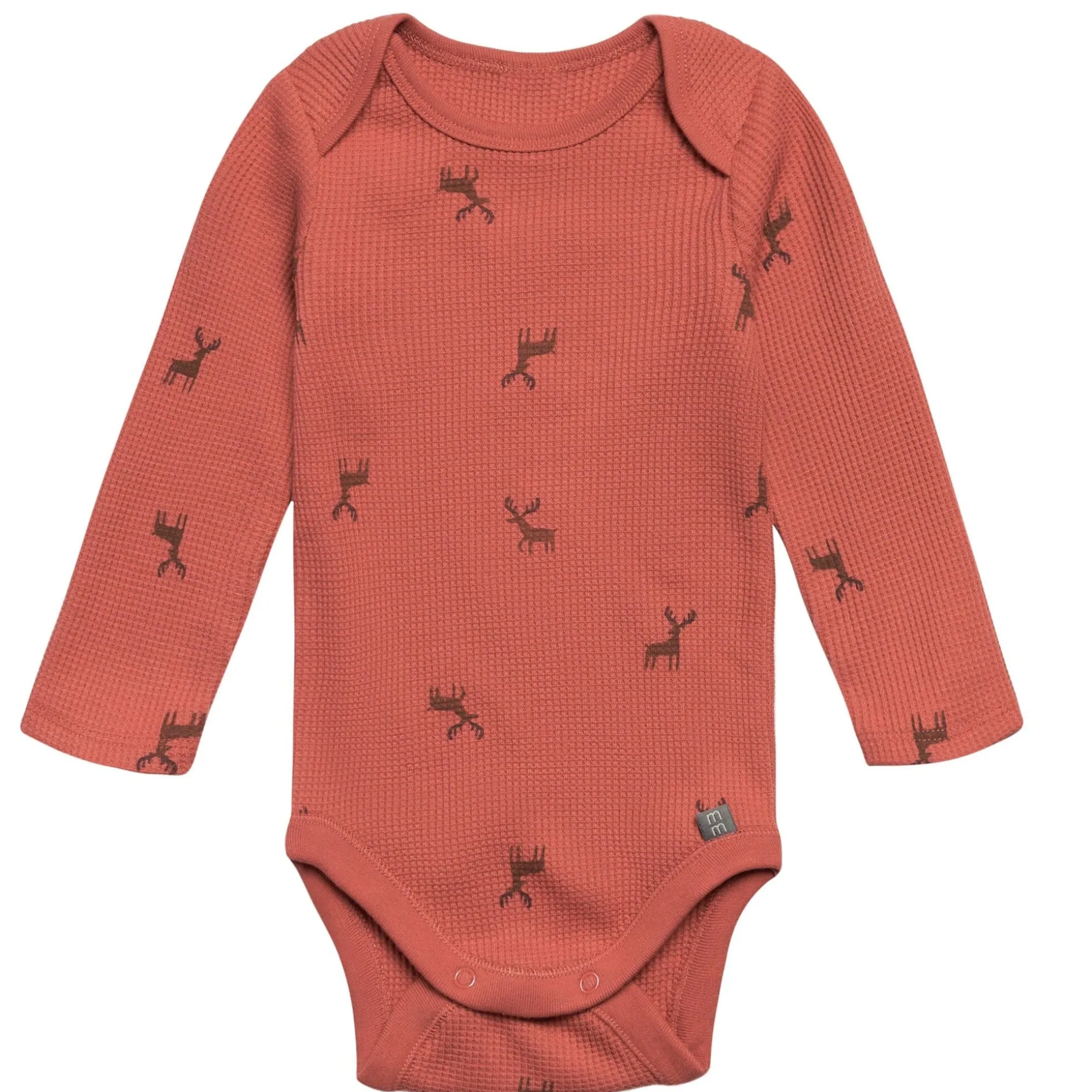 2-Piece Baby Neutral Red Moose Bodysuit and Pant Set