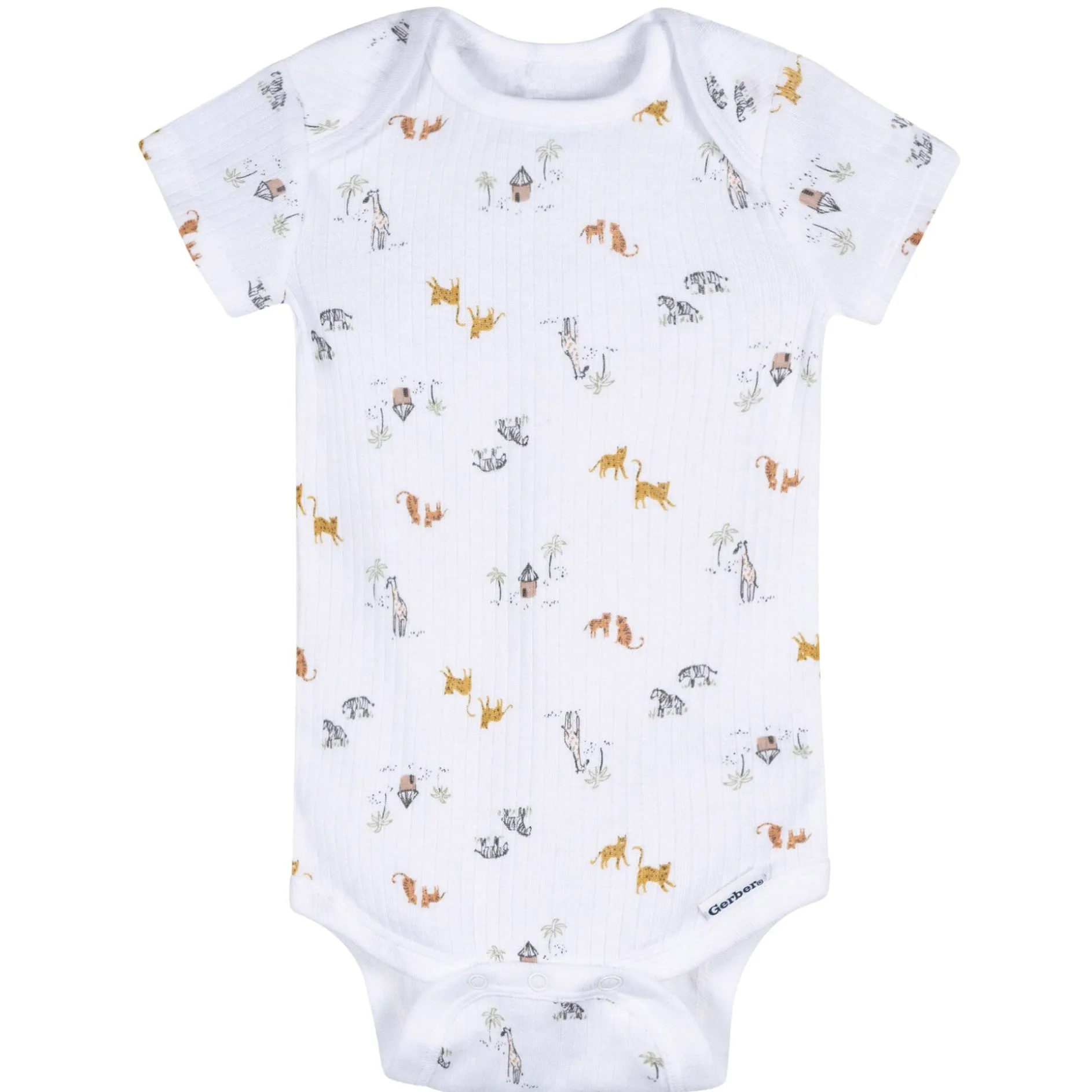 5-Piece Baby Neutral Safari Bodysuits & Pants Set