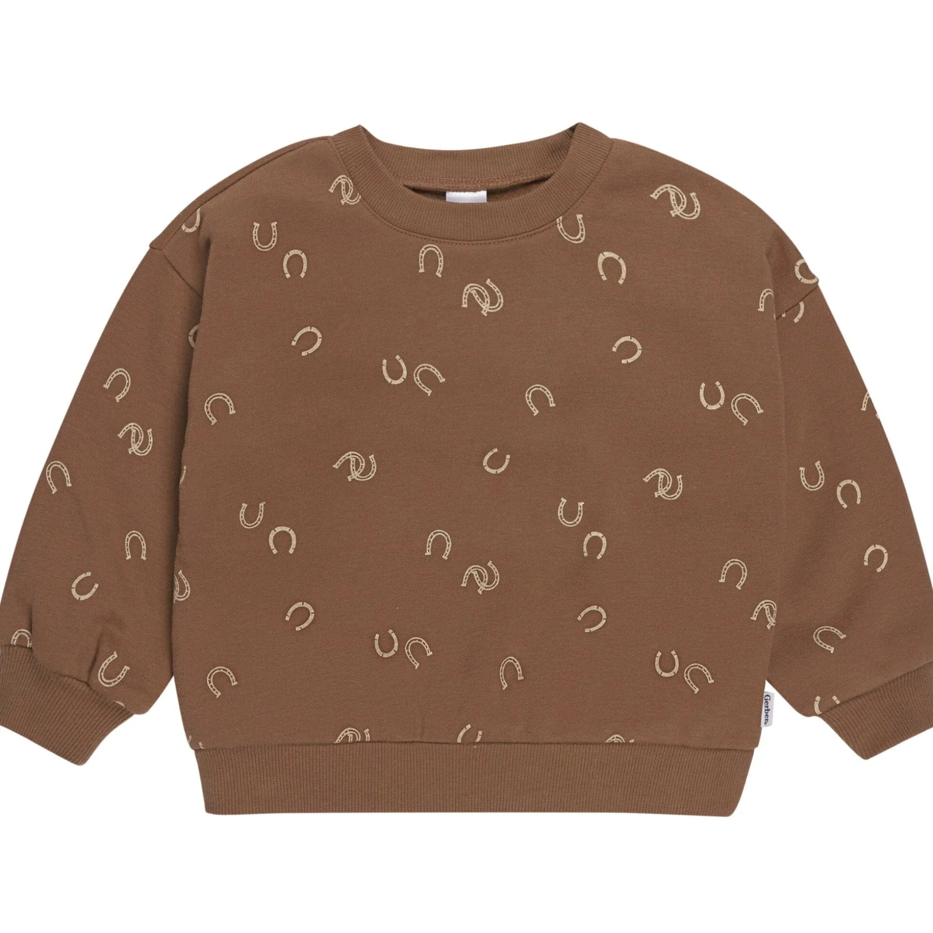 2-Piece Baby & Toddler Boys Brown Horseshoe Sweatshirt & Pant Set