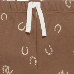 2-Piece Baby & Toddler Boys Brown Horseshoe Sweatshirt & Pant Set