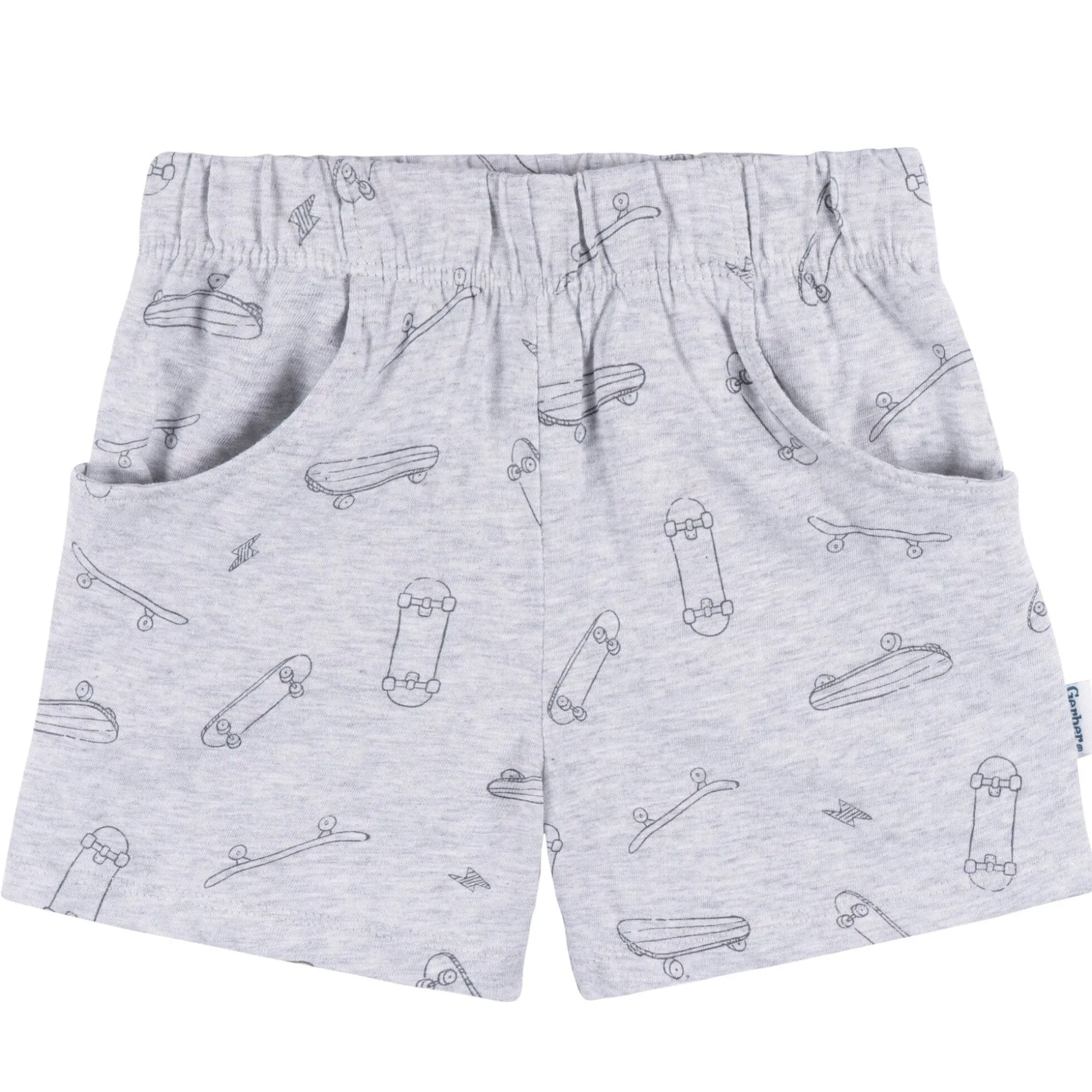 2-Piece Baby & Toddler Boys Heather Skateboard T-Shirt and Shorts Set