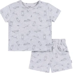 2-Piece Baby & Toddler Boys Heather Skateboard T-Shirt and Shorts Set