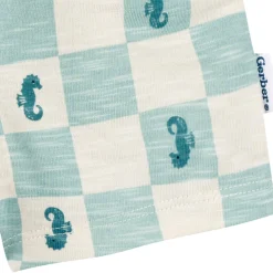 2-Piece Baby & Toddler Boys Teal Seahorse T-Shirt and Shorts Set