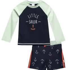 2-Piece Baby & Toddler Boys UPF 50+ Anchors Rash Guard & Swim Trunks Set