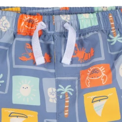 2-Piece Baby & Toddler Boys UPF 50+ Green Stamps Rash Guard & Swim Trunks Set