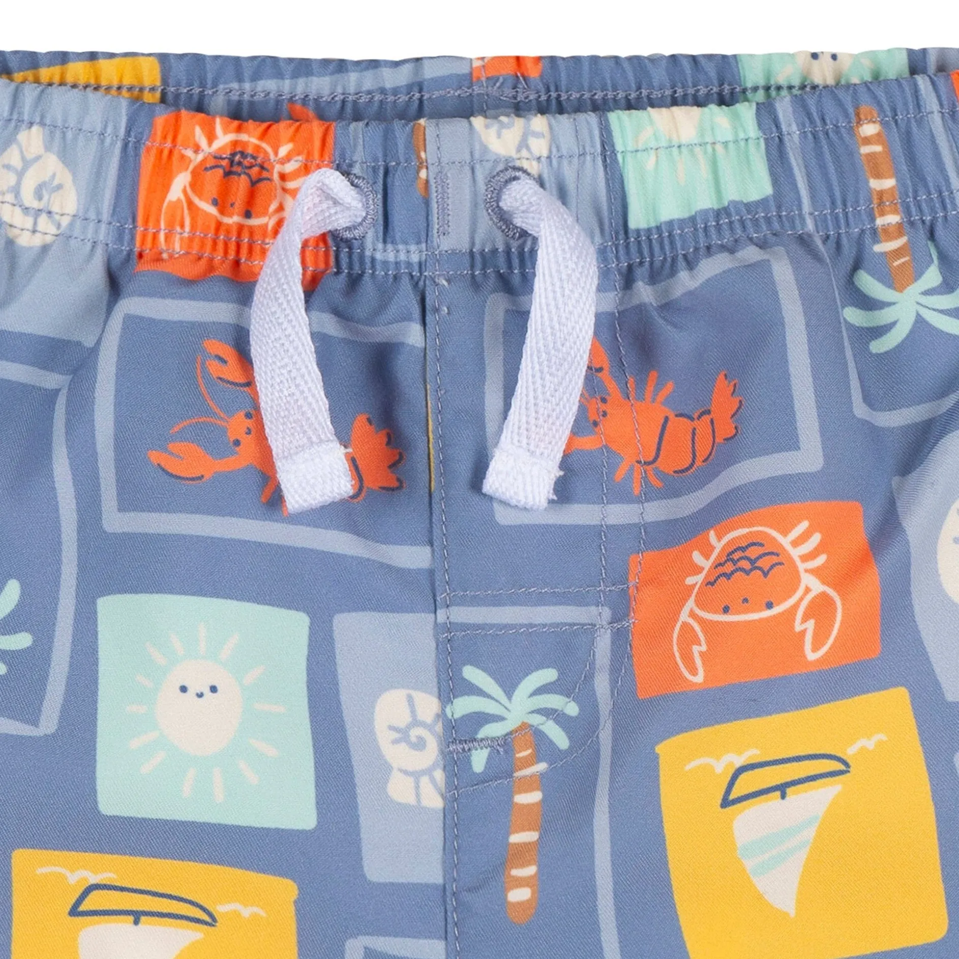 2-Piece Baby & Toddler Boys UPF 50+ Green Stamps Rash Guard & Swim Trunks Set