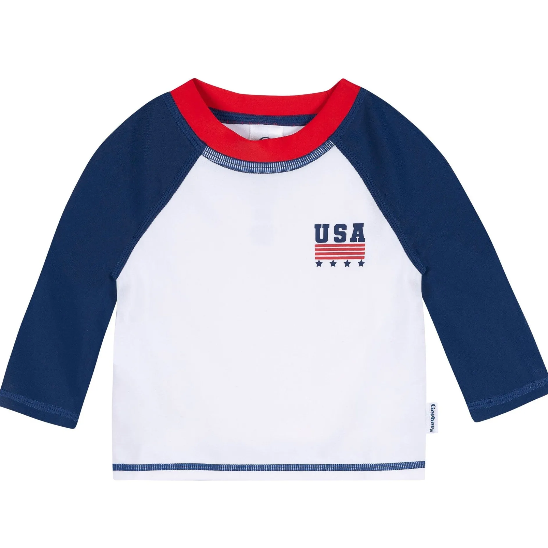 2-Piece Baby & Toddler Boys UPF 50+ Patriotic Stars Rash Guard & Swim Trunks Set