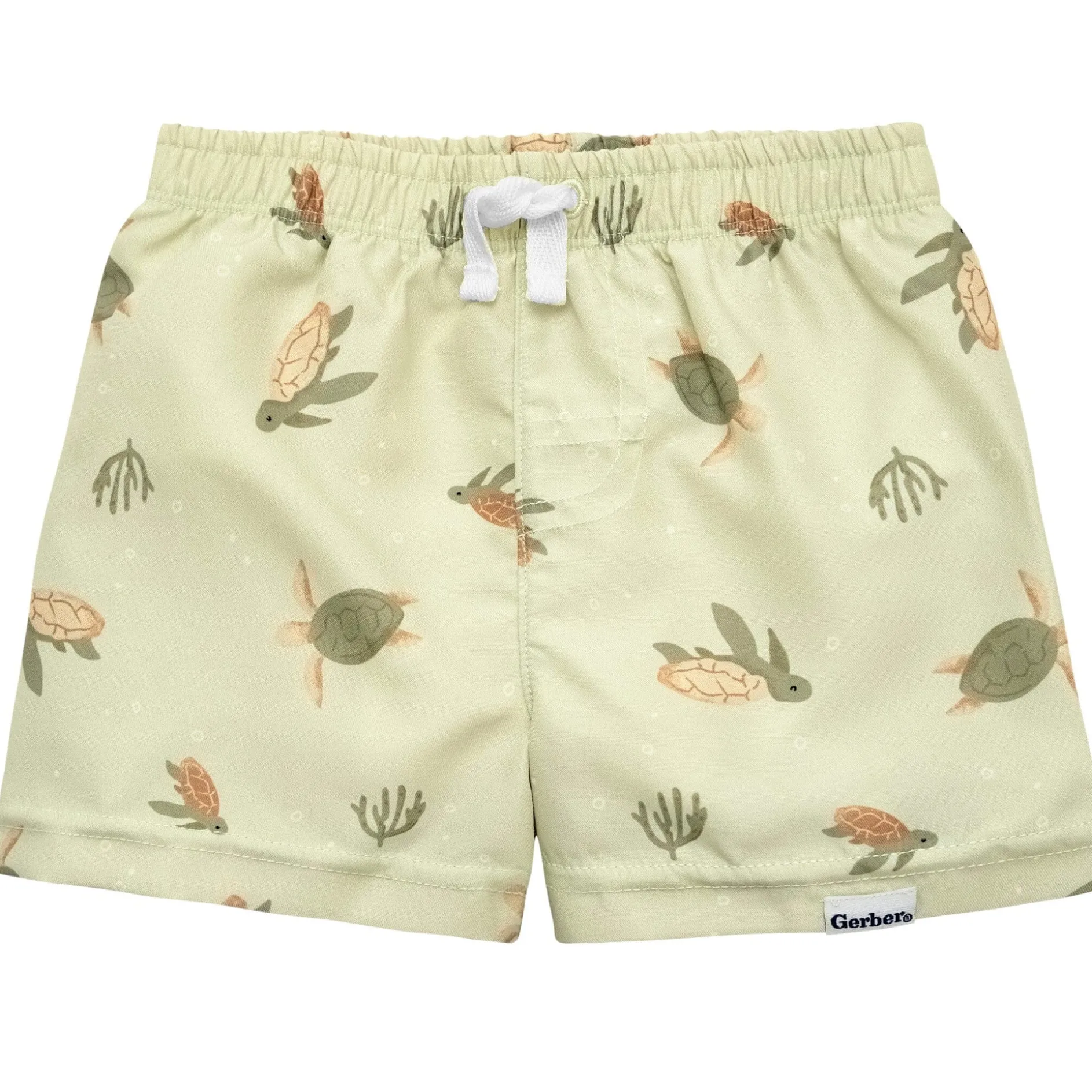 2-Piece Baby & Toddler Boys UPF 50+ Turtles Rash Guard & Swim Trunks Set