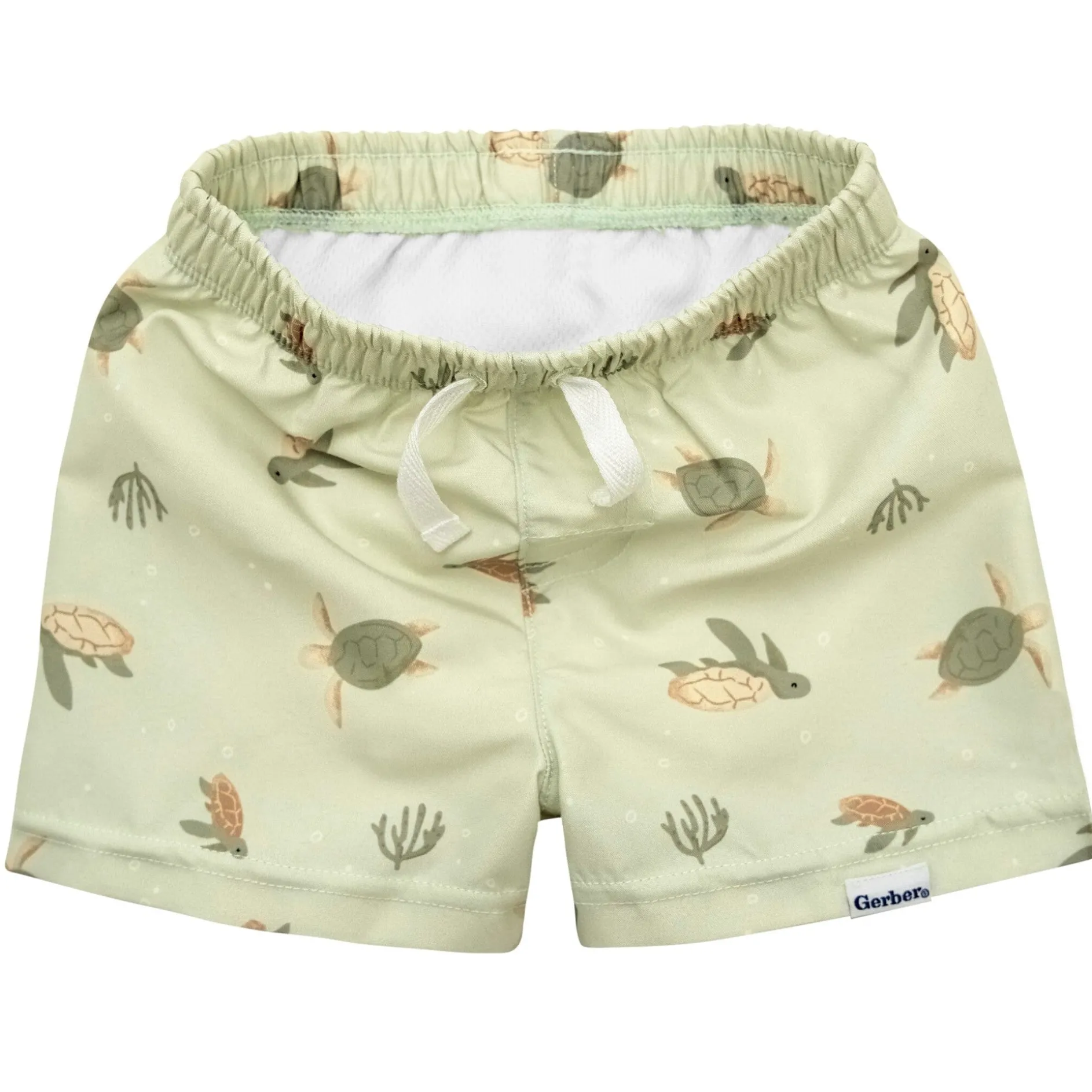 2-Piece Baby & Toddler Boys UPF 50+ Turtles Rash Guard & Swim Trunks Set
