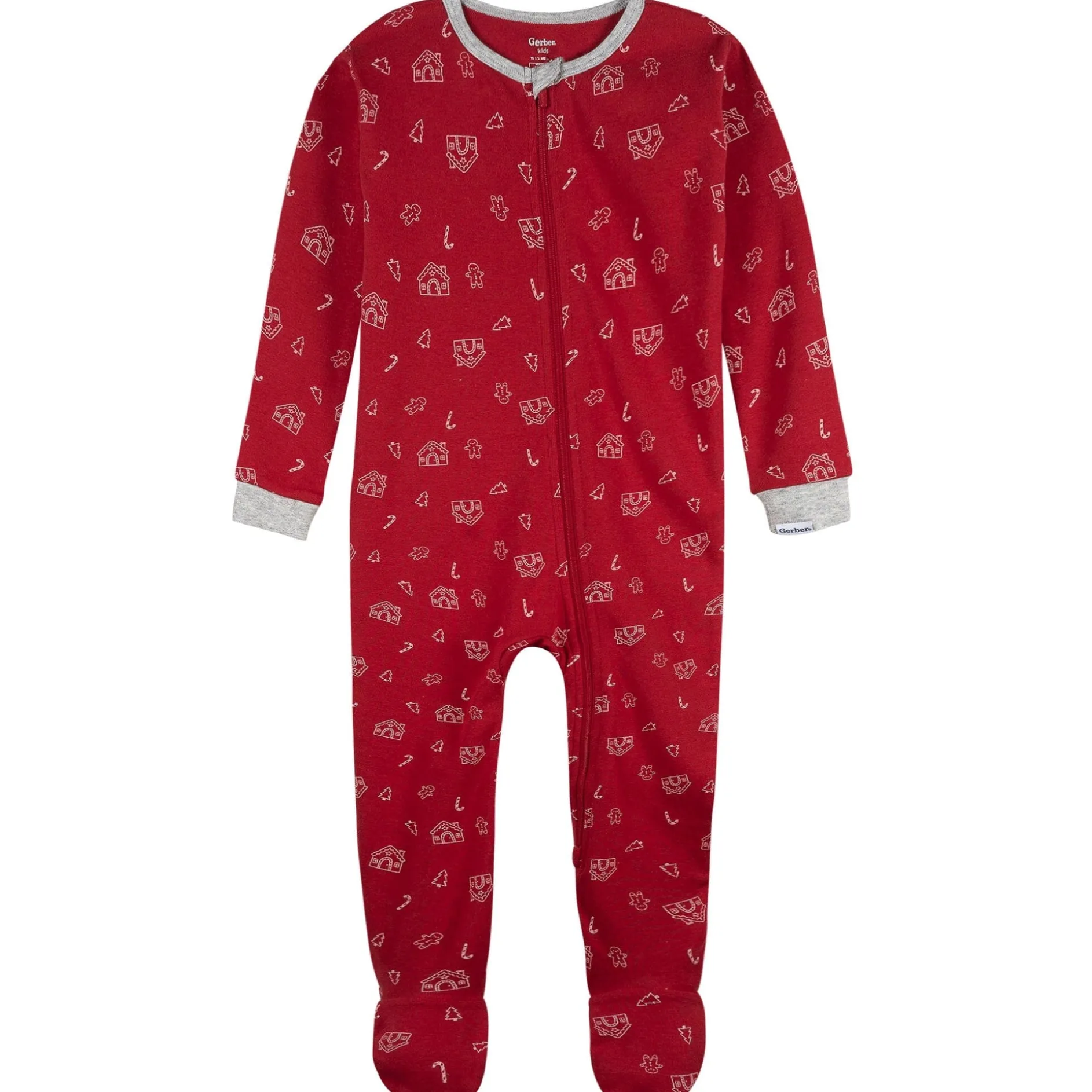 2-Piece Baby & Toddler Gingerbread People Snug Fit Footed Pajamas