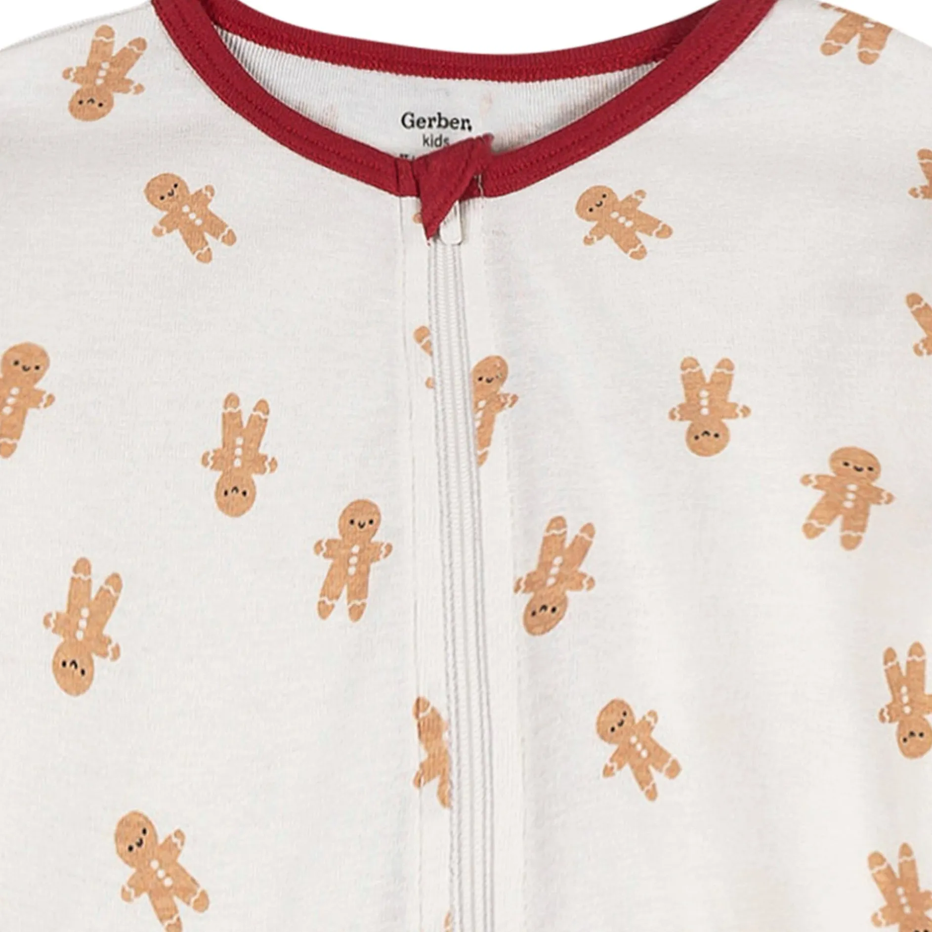 2-Piece Baby & Toddler Gingerbread People Snug Fit Footed Pajamas